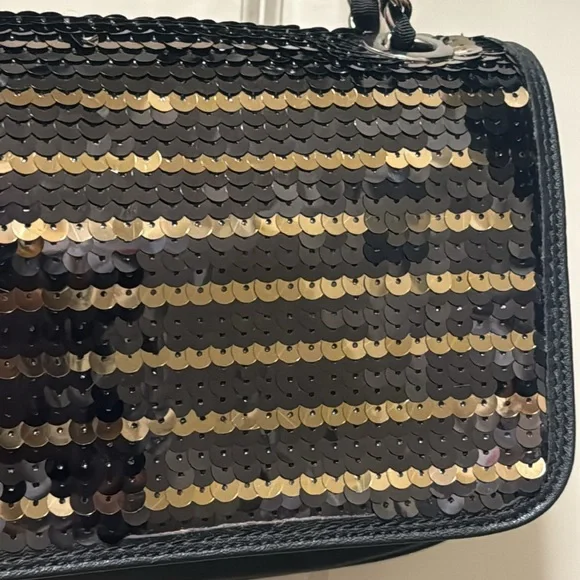 Nine West Women's Black and Gold Clutch OS EUC - Picture 4 of 16